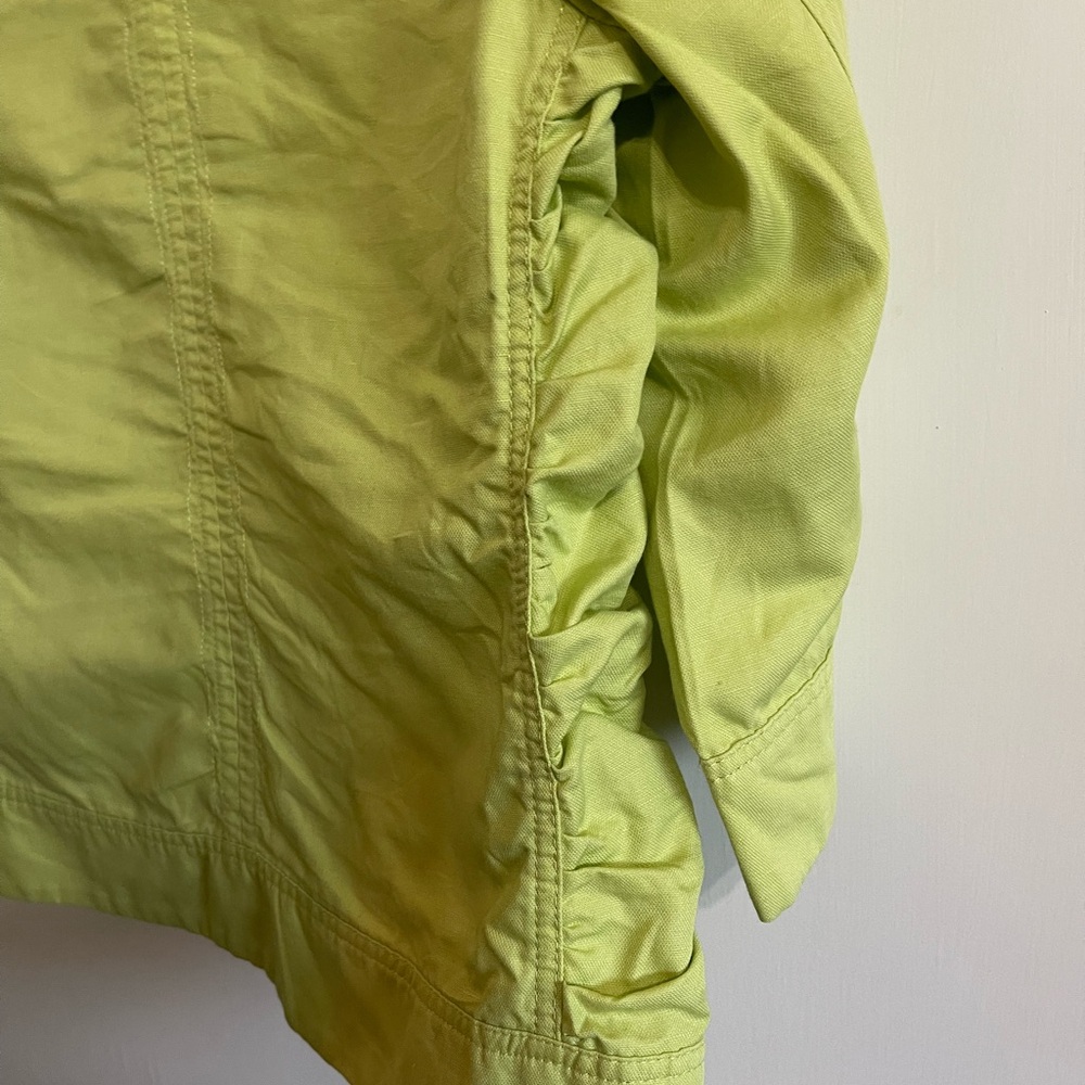 Coldwater Creek Women’s Size 12 Lime Green Button 3/4 Sleeve Jacket - Picture 9 of 11